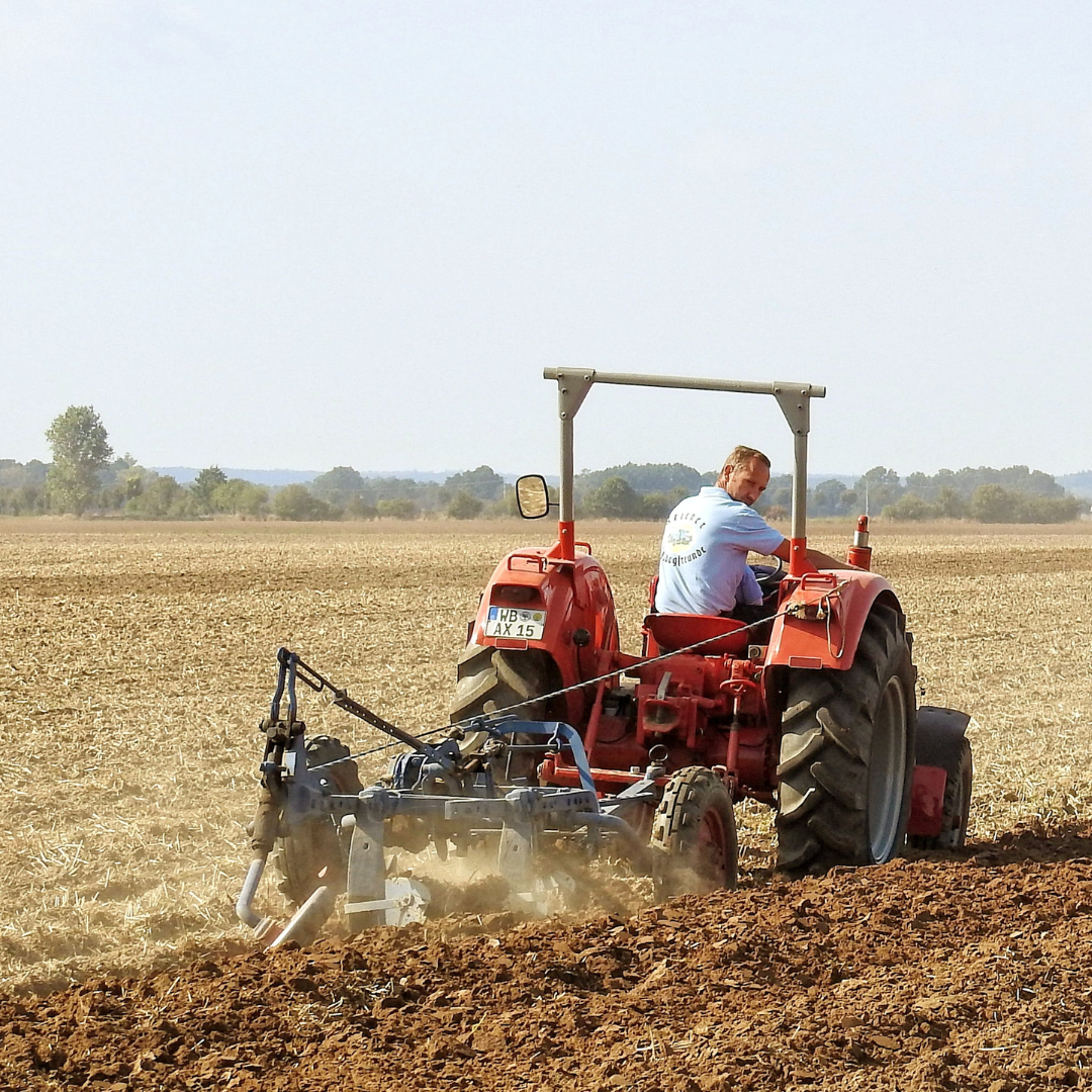 Farmer on tractor